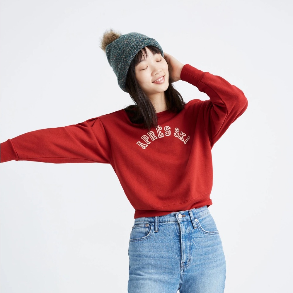 Madewell Aprés ski pleated sleeves sweatshirt
